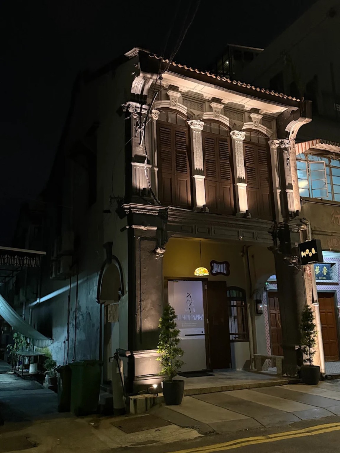 Qi Bento × MOOD pop-up restaurant exterior at 133 Jalan Pintal Tali, George Town, Penang